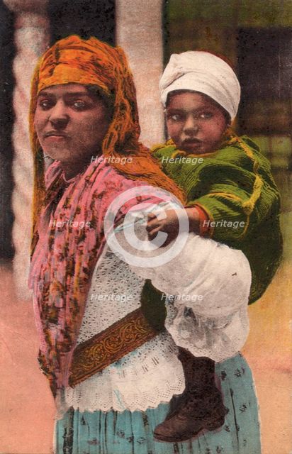 Mother and child, Tangier, 1932. Creator: Unknown.