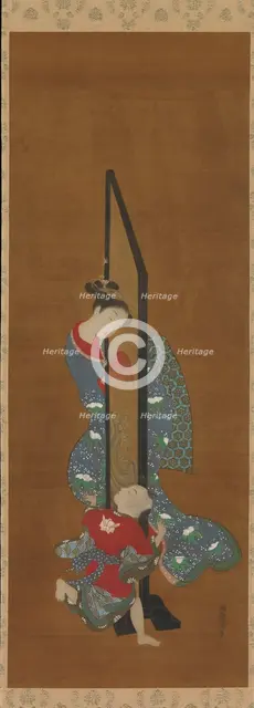 Mother and Child at Play, 18th century. Creator: Isoda Koryusai.