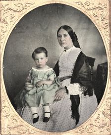 Mother and Child, c. 1860. Creator: Unidentified Photographer