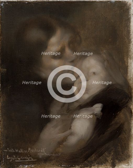'Mother and child', c1890. Creator: Eugene Carriere.