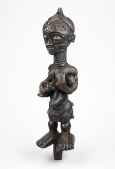 Mother-and-Child Figure (Bwanga bwa Chibola), Democratic Republic of the Congo, Mid-late 19th cent. Creator: Unknown