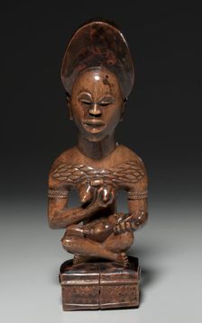 Mother-and-Child Figure , mid to late 1800s. Creator: Unknown