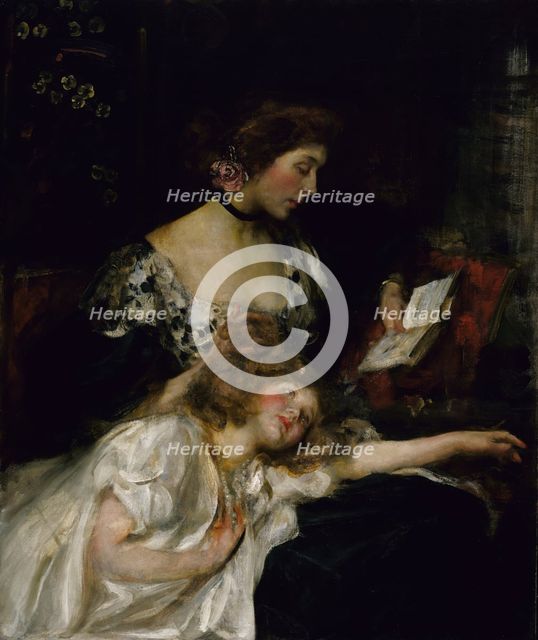 Mother and Child (Lady Shannon and Kitty), ca. 1900-1910. Creator: James Jebusa Shannon.