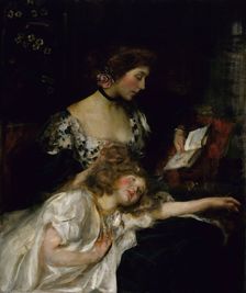 Mother and Child (Lady Shannon and Kitty), ca. 1900-1910. Creator: James Jebusa Shannon