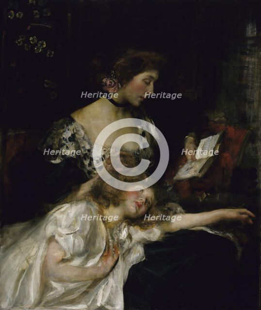 Mother and Child (Lady Shannon and Kitty), ca. 1900-1910. Creator: James Jebusa Shannon.