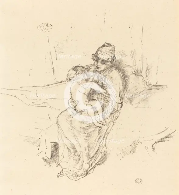 Mother and Child, No. 1, 1891/1895. Creator: James Abbott McNeill Whistler.
