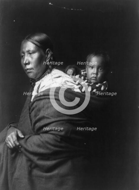 Mother and child-Ogalala, c1905. Creator: Edward Sheriff Curtis.