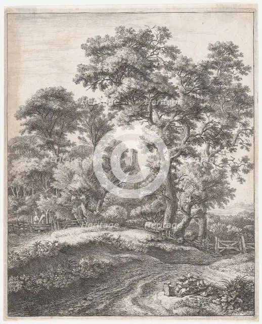 Mother and Children At Rest, 17th century. Creator: Anthonie Waterloo.