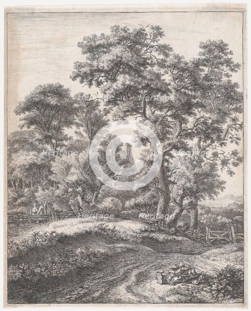 Mother and Children At Rest, 17th century. Creator: Anthonie Waterloo.