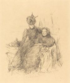 Mother and Daughter, 1897. Creator: James Abbott McNeill Whistler