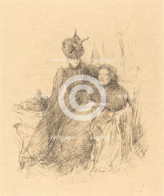 Mother and Daughter, 1897. Creator: James Abbott McNeill Whistler.