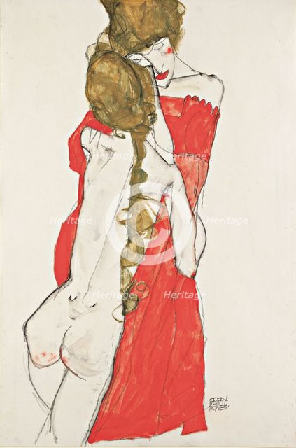 Mother and Daughter, 1913. Artist: Schiele, Egon (1890–1918)