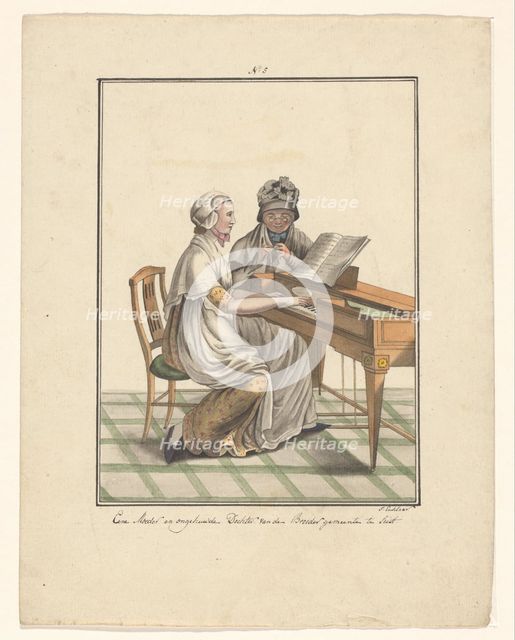 Mother and daughter of the Moravian Church, 1803-c.1899.  Creator: J. Enklaar.