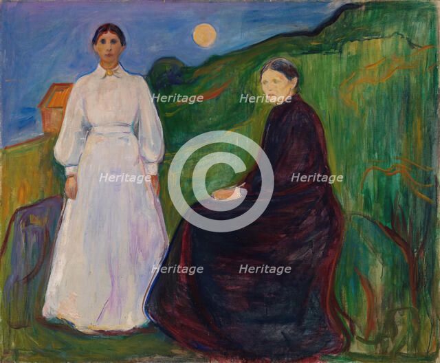 Mother and Daughter, probably 1897. Creator: Edvard Munch.