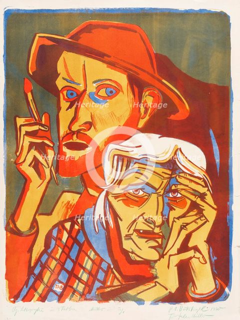 Mother and I, 1920. Creator: Böckstiegel, Peter August (1889-1951).