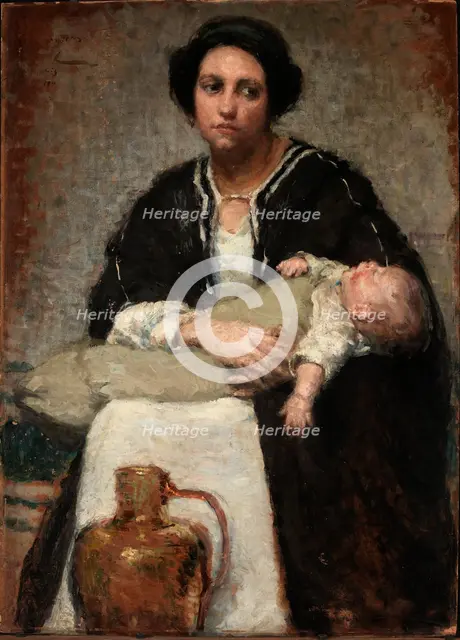 Mother and Sleeping Baby, 1911. Creator: Alice Pike Barney.