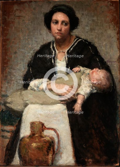 Mother and Sleeping Baby, 1911. Creator: Alice Pike Barney.