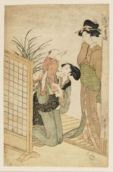 Mother, child, and nurse, c1800. Artist: Kitagawa Utamaro