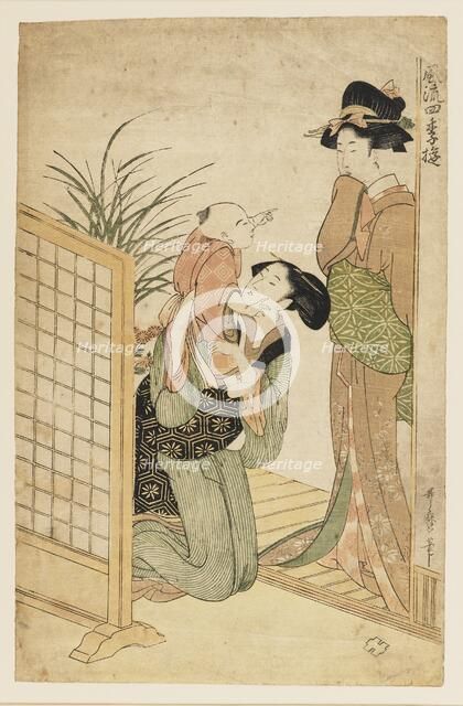 Mother, child, and nurse, c1800. Artist: Kitagawa Utamaro.