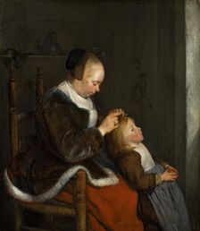 Mother Combing Her Child's Hair, known as Hunting for Lice Creator: Gerard Terborch II