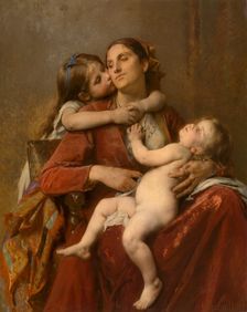 Mother's Happiness, 1890. Creator: Léon Bazile Perrault