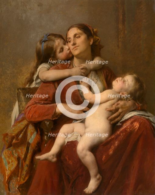 Mother's Happiness, 1890. Creator: Léon Bazile Perrault.