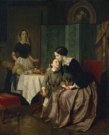 Mother's Instructions, 1856. Creator: Jean-Baptiste Antoine Emile Beranger