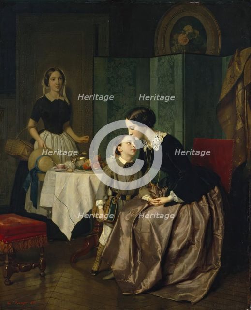 Mother's Instructions, 1856. Creator: Jean-Baptiste Antoine Emile Beranger.