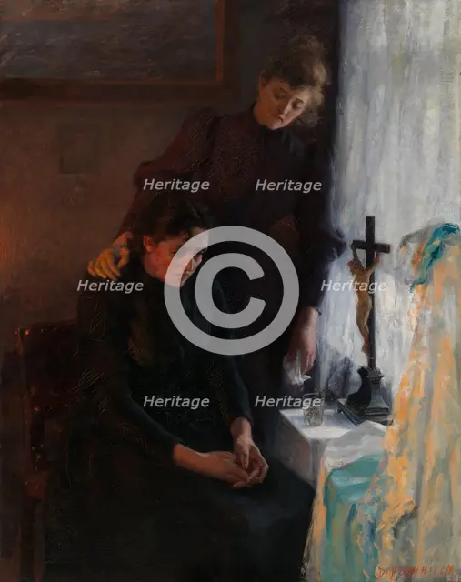 Mother's Sorrow, 1891. Creator: Dagmar Furuhjelm.