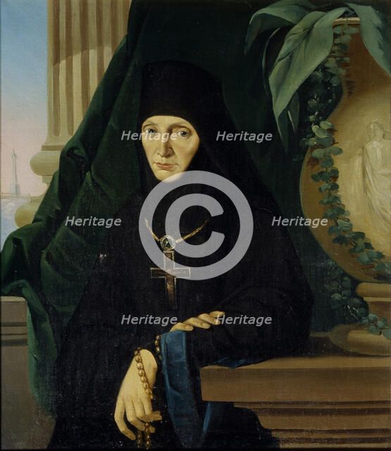 Mother Superior Maria (Tuchkova), 1840s. Artist: Anonymous  