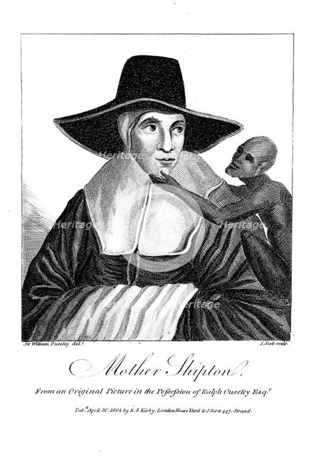 Mother Shipton (1488-c1560) English witch and prophetess, 1804. Artist: John Scott