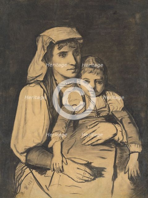Mother with child, 1885. Creator: Monogrammist M.W..