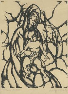 Mother with child, 1927. Creator: Konstantin Bauer