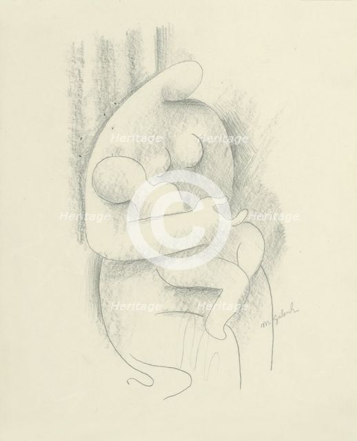 Mother with child, 1932-1934. Creator: Mikulas Galanda.
