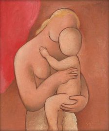 Mother with Child, around 1934. Creator: Mikulas Galanda