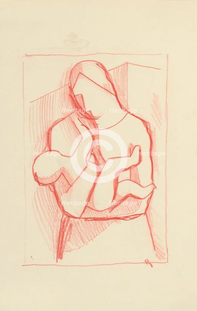 Mother with child in her arms, 1934-1936. Creator: Mikulas Galanda.