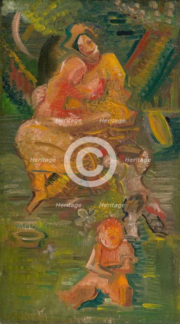 Mother with Children, 1935-1940. Creator: Arnold Peter Weisz-Kubincan.