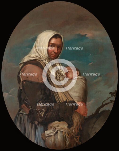 Mother with baby, c.1730. Creator: Ceruti, Giacomo Antonio (1698-1767).