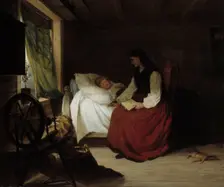 Mother with Her Sleeping Child, 1862. Creator: Alexandra Frosterus-Saltin