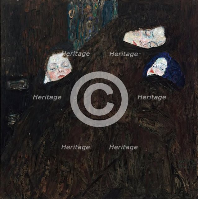 Mother with two children (family), 1909/1910. Creator: Gustav Klimt.