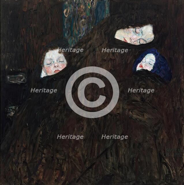 Mother with two children (family), 1909/1910. Creator: Gustav Klimt.