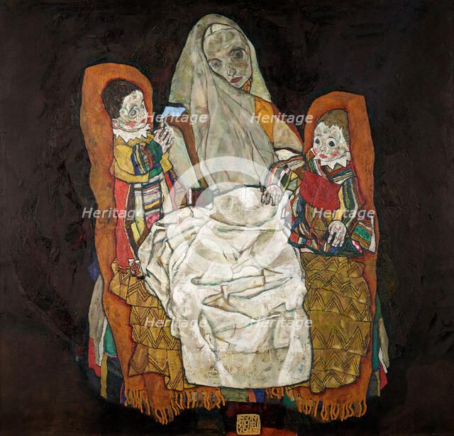 Mother with Two Children III, 1915-1917. Creator: Schiele, Egon (1890-1918).