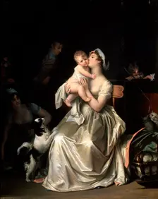 Motherhood 1800s. Artist: Marguerite Gerard