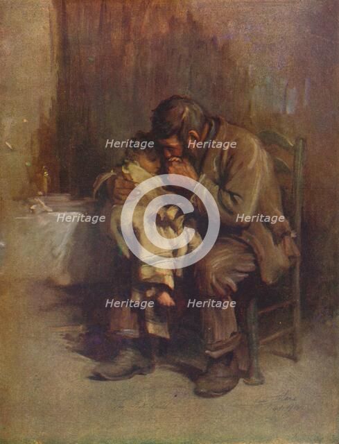 'Motherless', c1899, (1914). Artist: Luke Fildes.