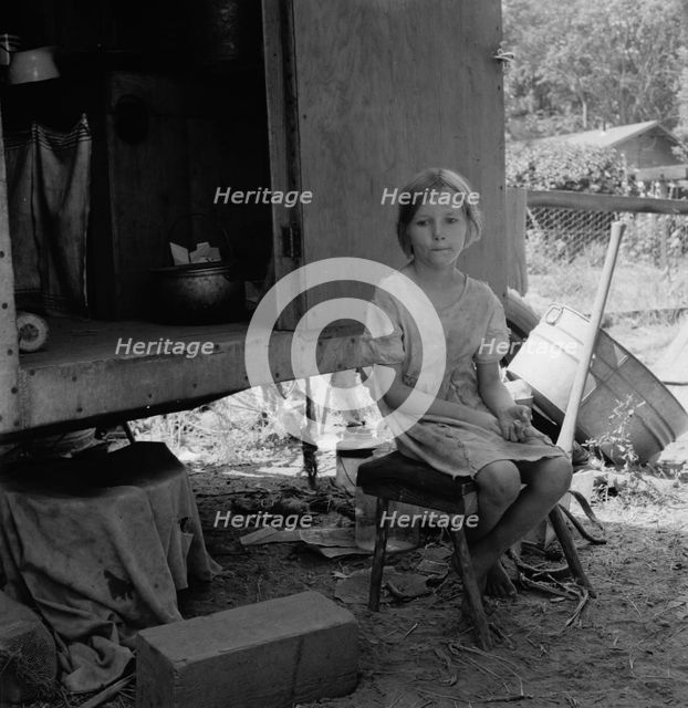 Motherless migrant child, Washington, Toppenish, Yakima Valley, 1939. Creator: Dorothea Lange.