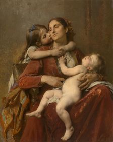 Mother's Happiness, 1890. Creator: Léon Bazile Perrault