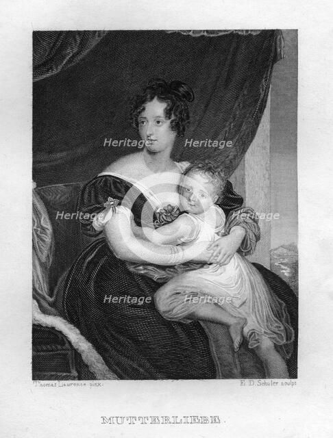 'Mother's love', c1833. Artist: Edouard Schuler