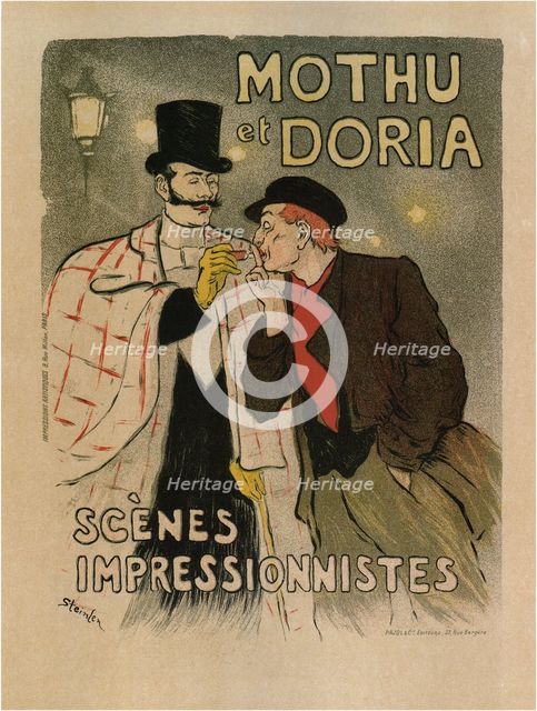 Mothu and Doria. (Scènes impressionistes), 1893. Artist: Steinlen, Théophile Alexandre (1859-1923)