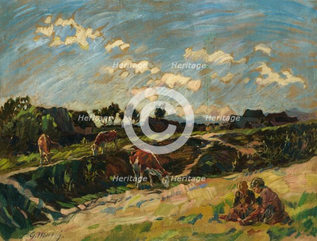 Motif from Vazec, around 1924. Creator: Gustav Mally.