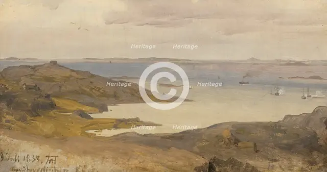 Motif from Bohuslän, Sweden. Study, 1835. Creator: Andreas Achenbach.
